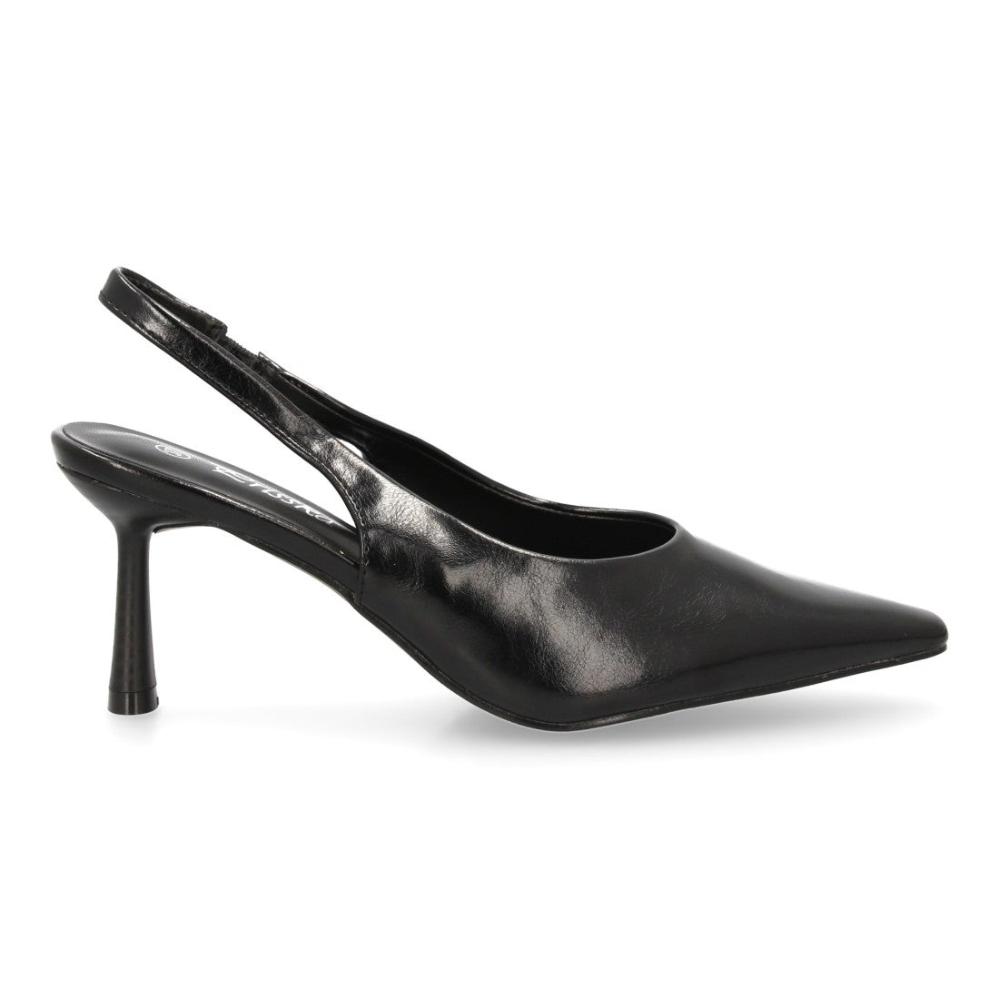 Zapato de salón destalonado de mujer con punta y tacón fino