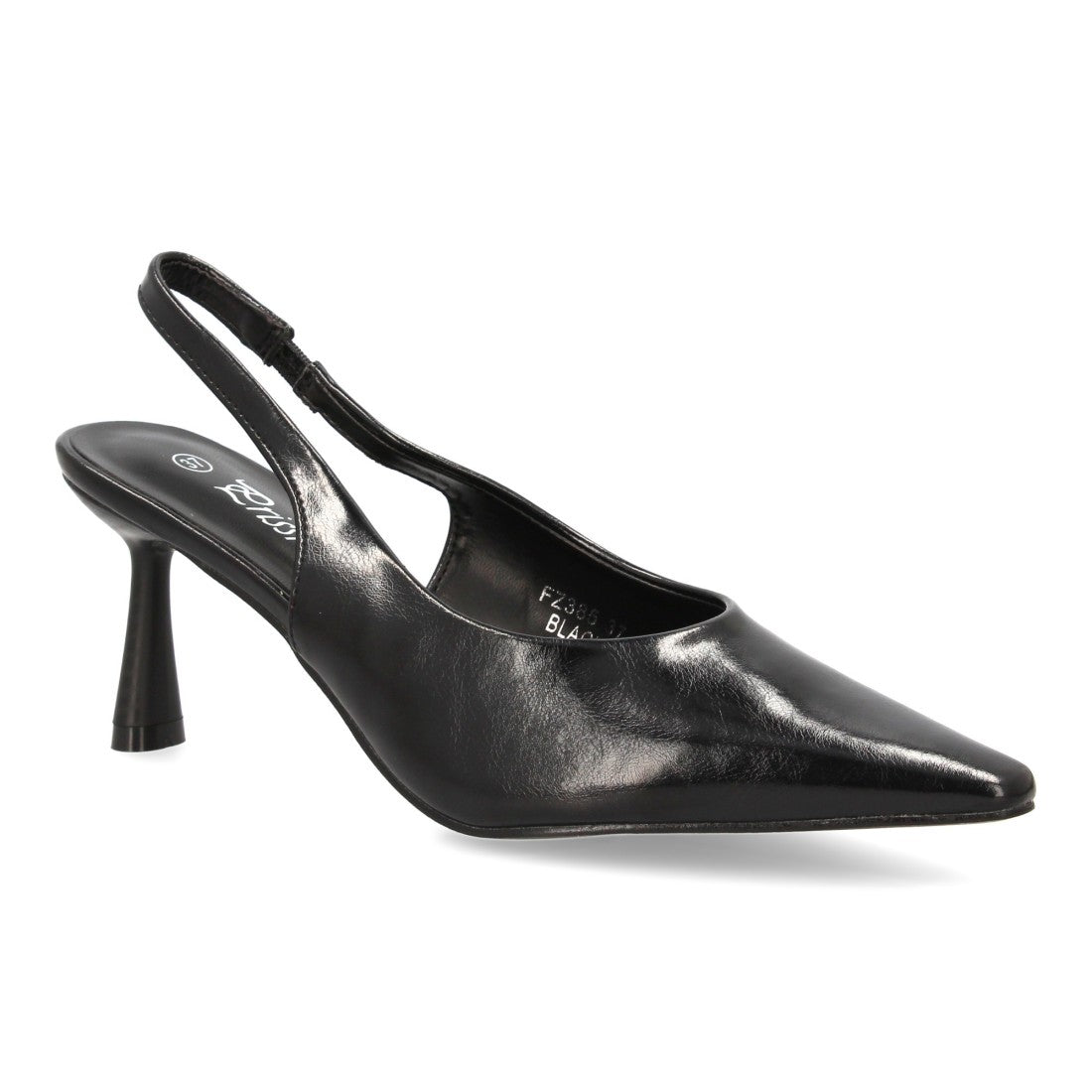 Zapato de salón destalonado de mujer con punta y tacón fino
