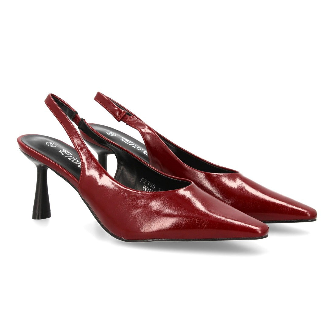 Zapato de salón destalonado de mujer con punta y tacón fino