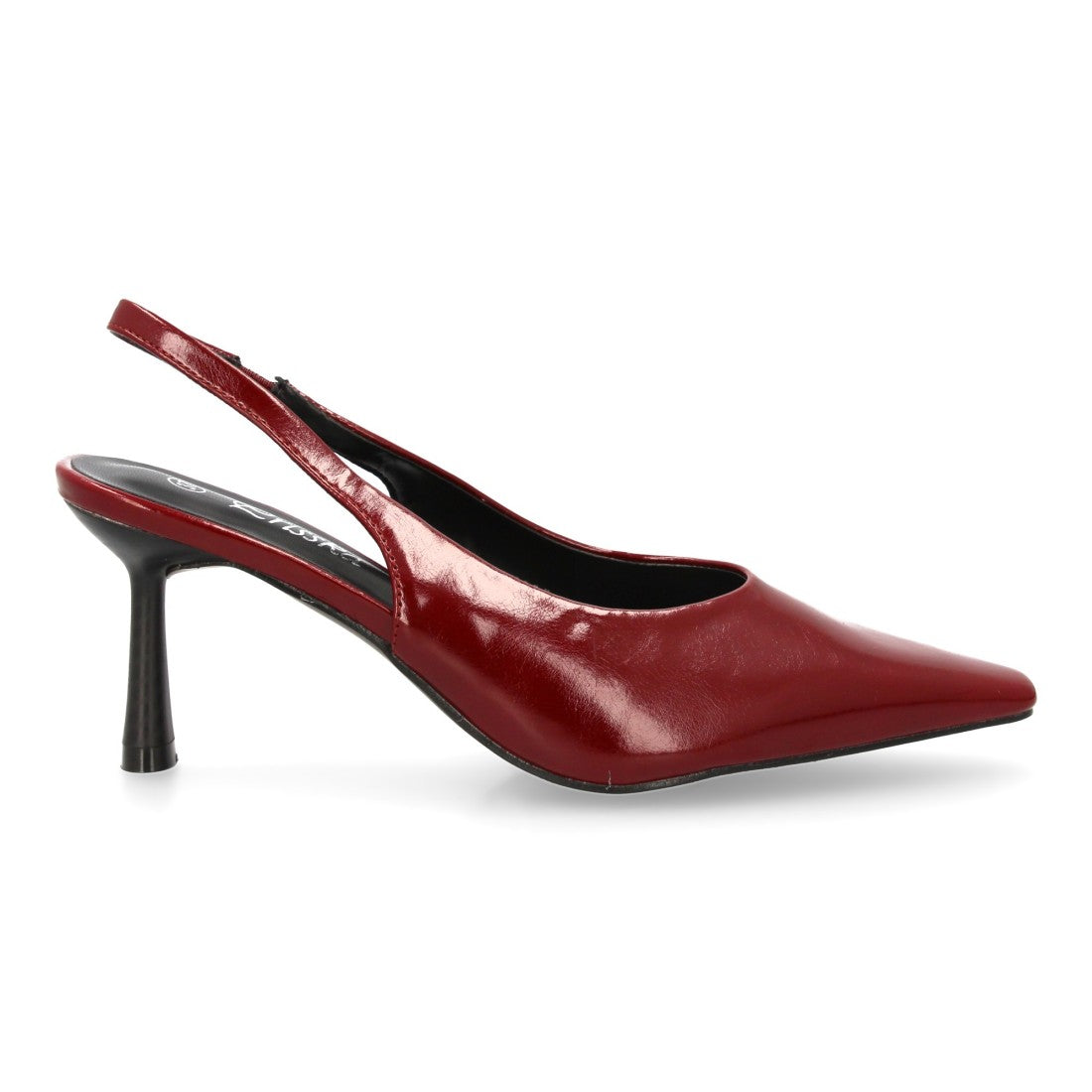 Zapato de salón destalonado de mujer con punta y tacón fino