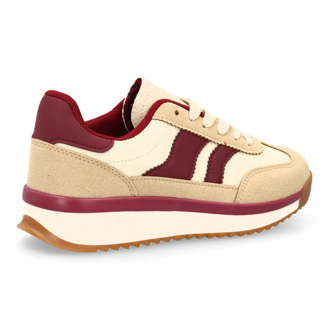 Zapatilla plana de mujer con cierre de cordones