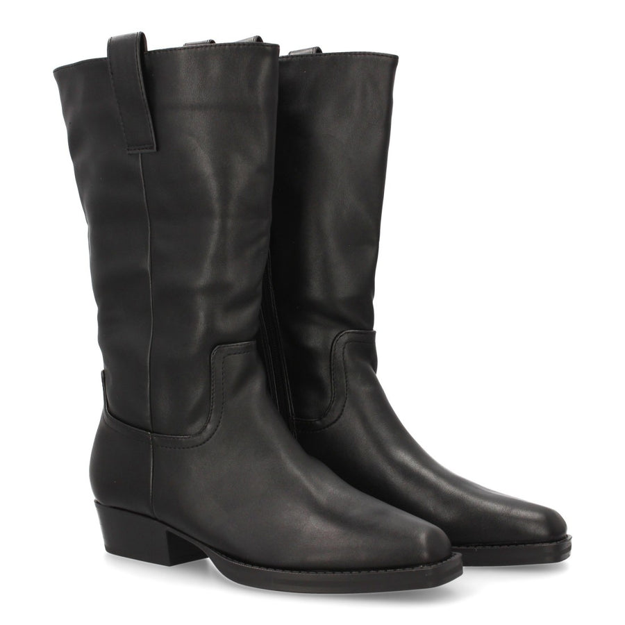 Bota de caña media de mujer con diseño minimalista y elegante