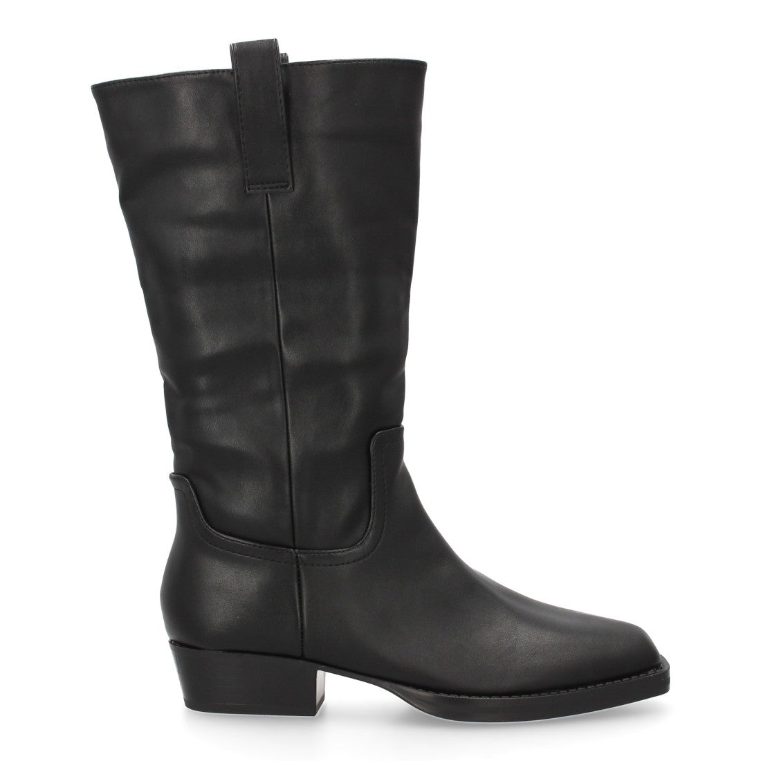Bota de caña media de mujer con diseño minimalista y elegante