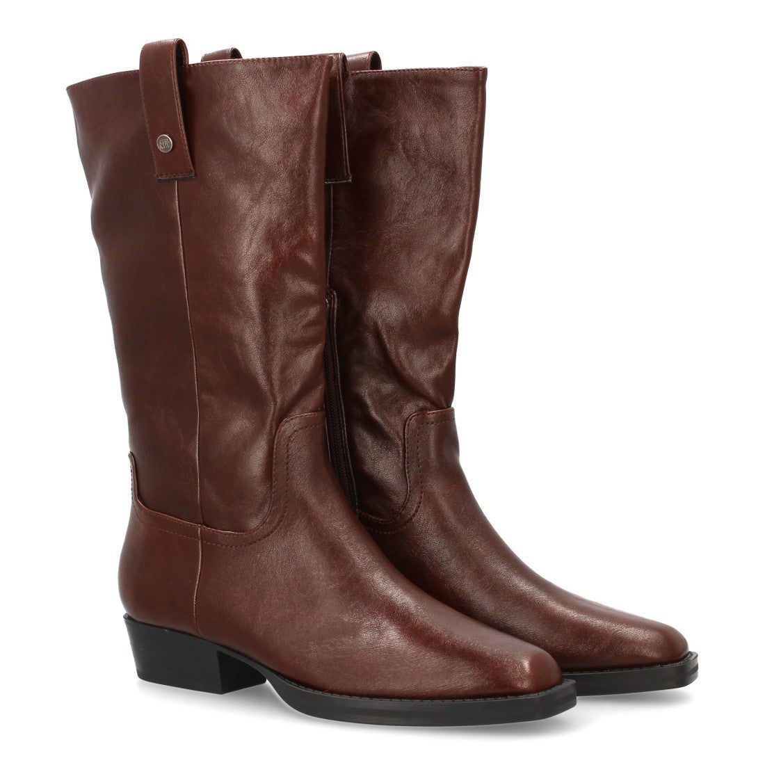 Bota de caña media de mujer con diseño minimalista y elegante
