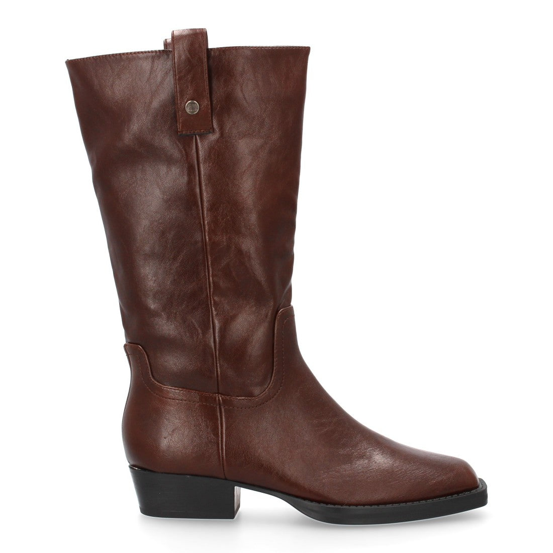 Bota de caña media de mujer con diseño minimalista y elegante