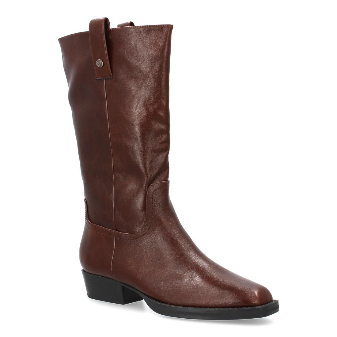 Bota de caña media de mujer con diseño minimalista y elegante