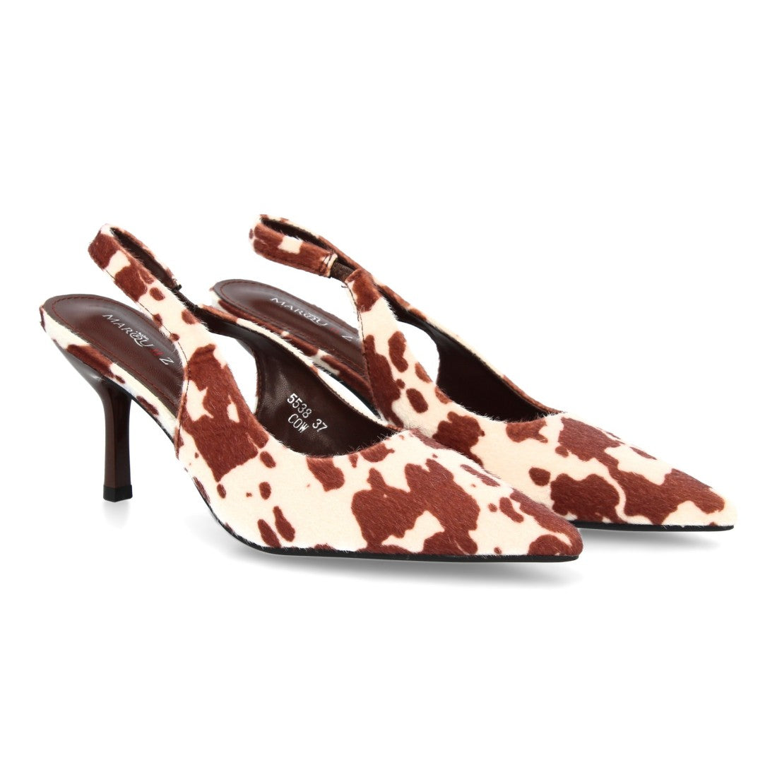 Zapato de tacón diseño de punta fina de mujer - Cuero