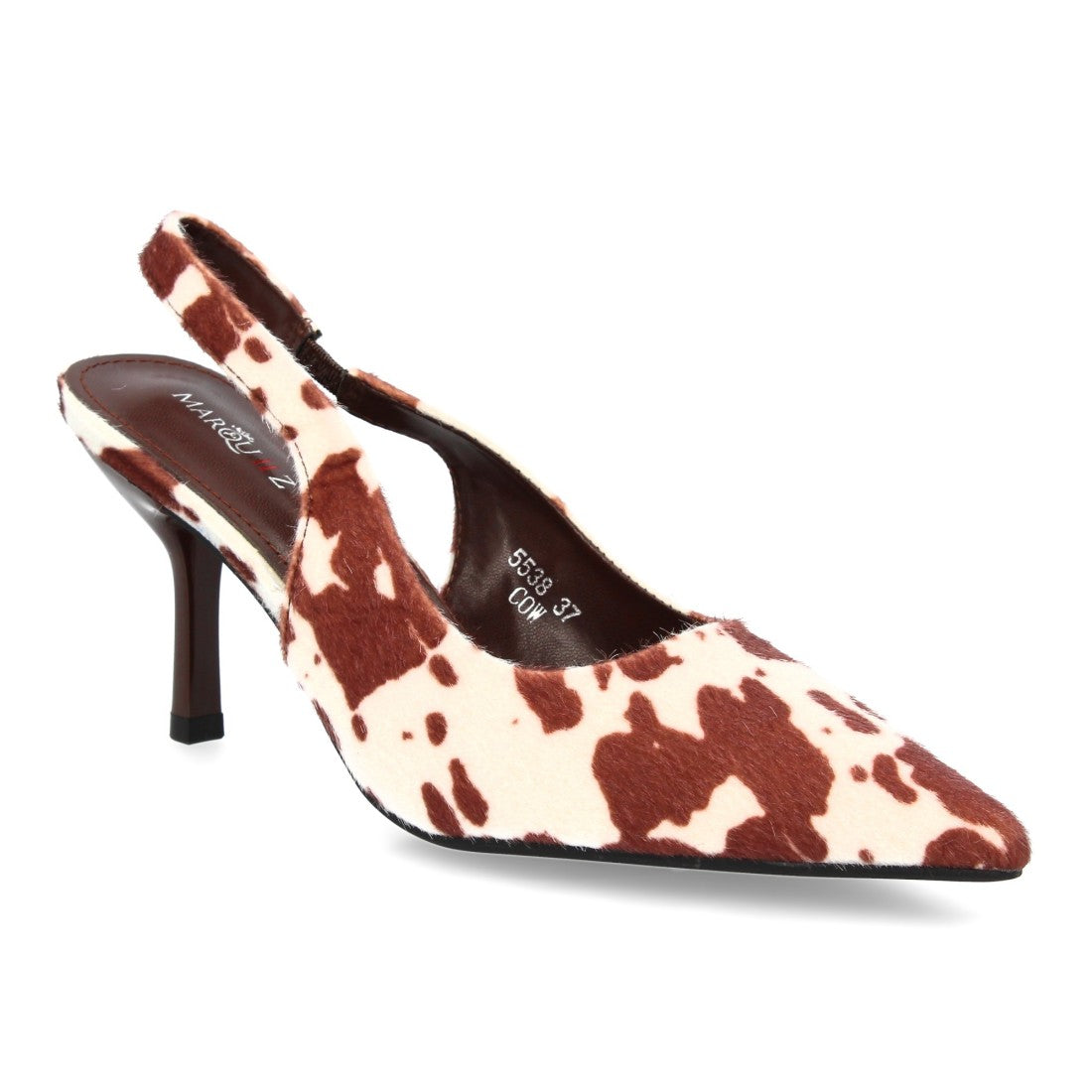 Zapato de tacón diseño de punta fina de mujer - Cuero