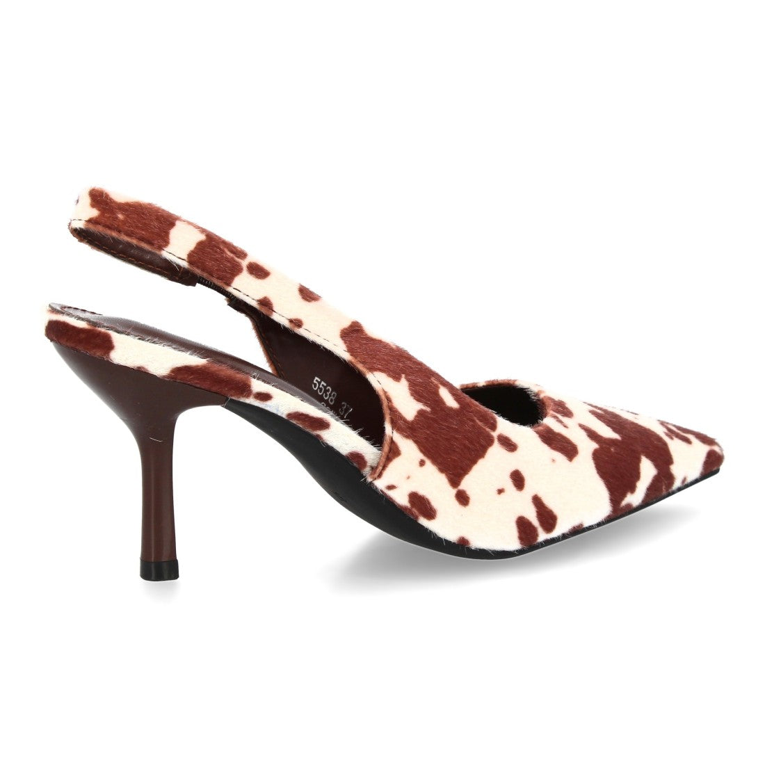 Zapato de tacón diseño de punta fina de mujer - Cuero