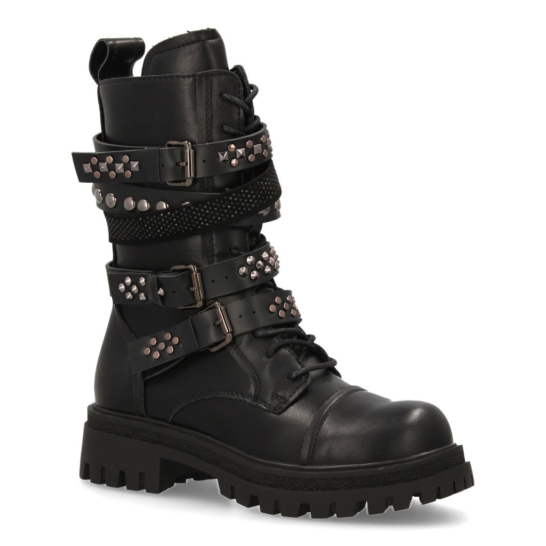 Estas botas de estilo militar de mujer - Negro