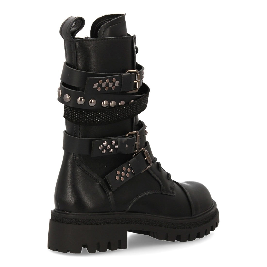 Estas botas de estilo militar de mujer - Negro