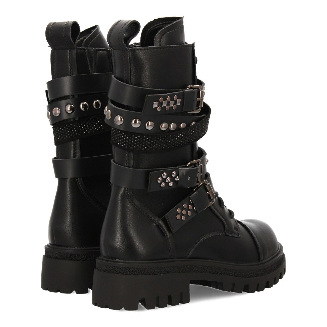 Estas botas de estilo militar de mujer - Negro