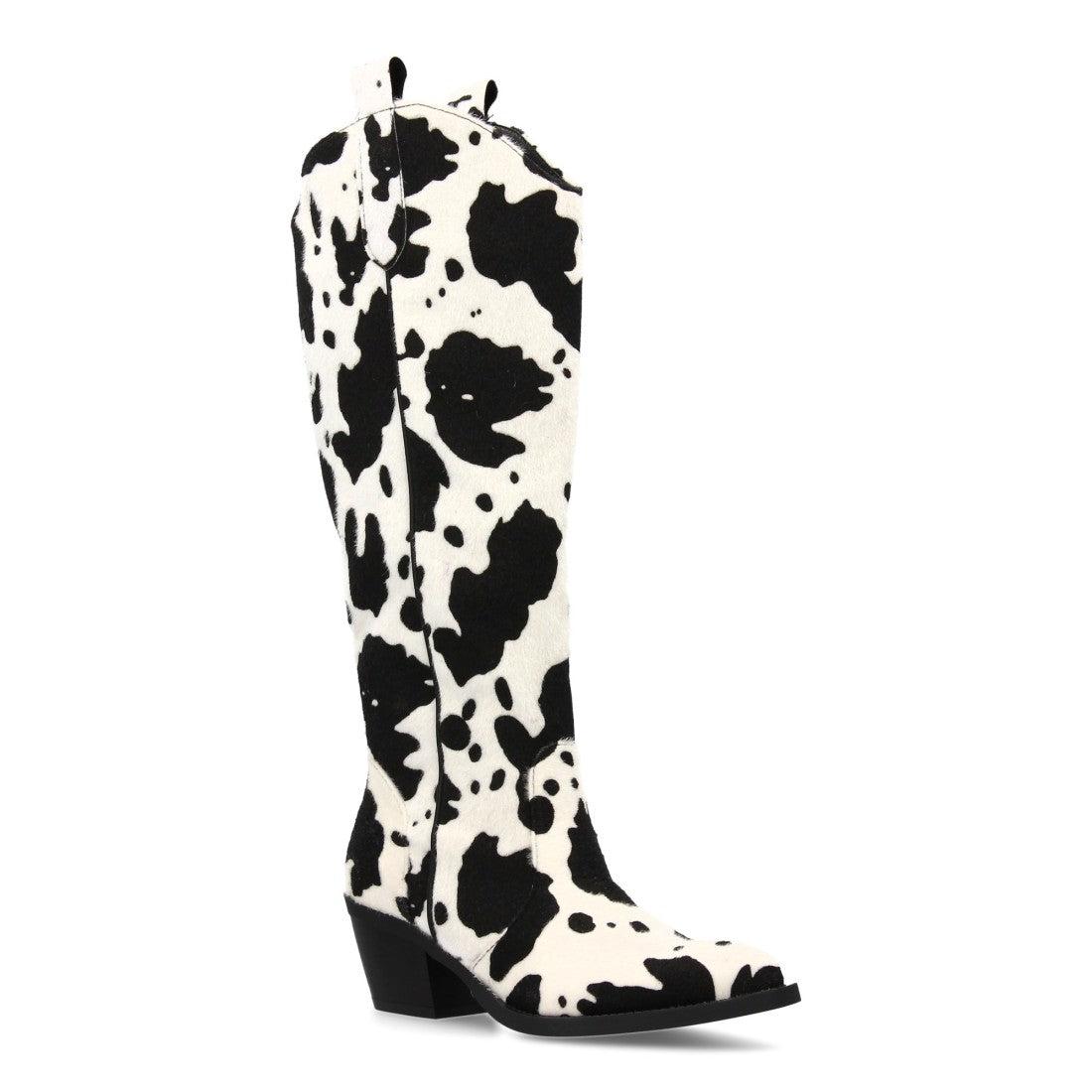 Botas altas estilo cowboy con estampado animal