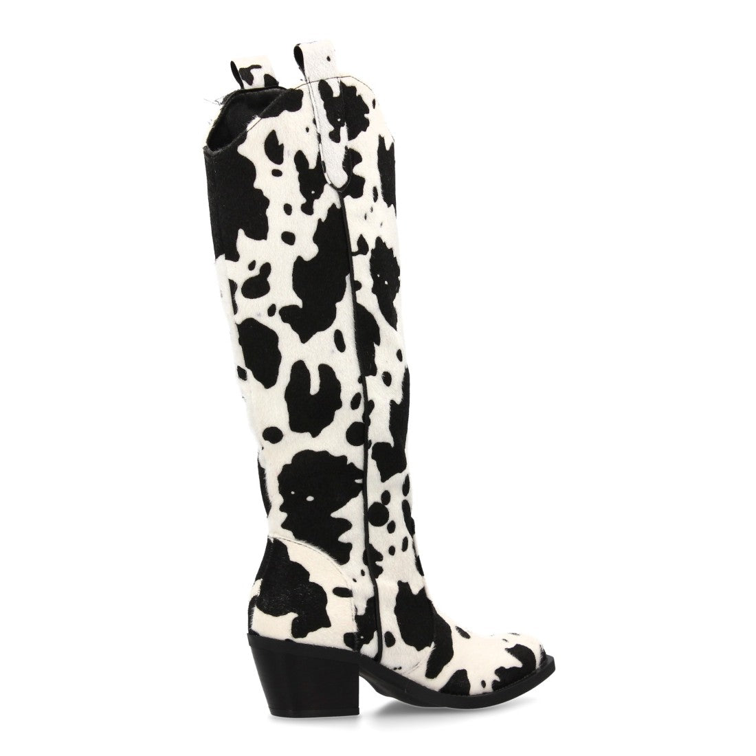 Botas altas estilo cowboy con estampado animal