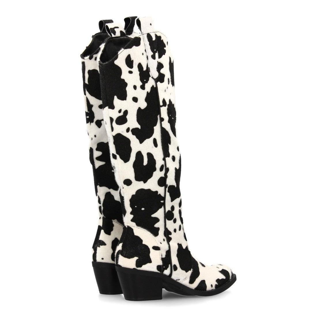 Botas altas estilo cowboy con estampado animal