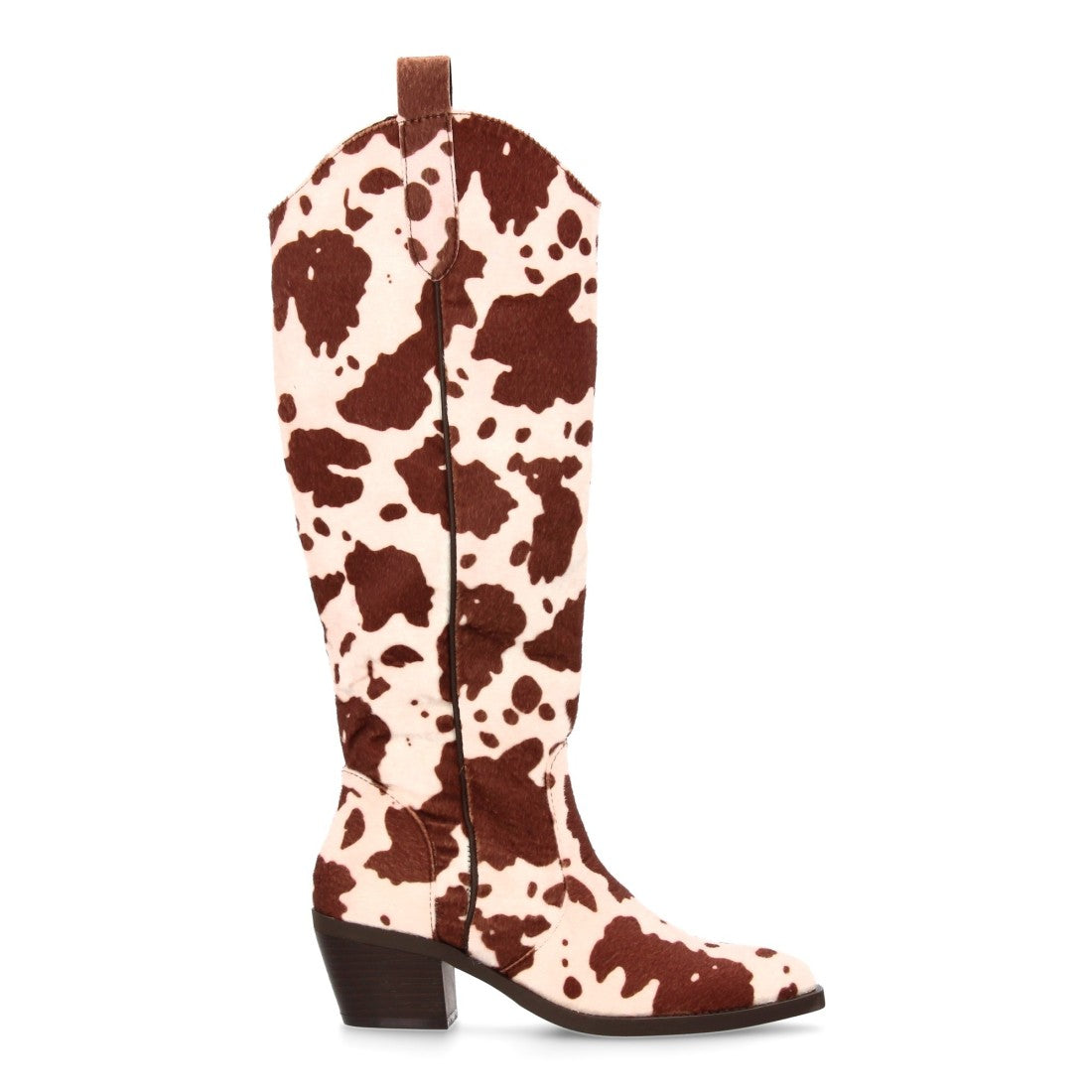 Botas altas estilo cowboy con estampado animal