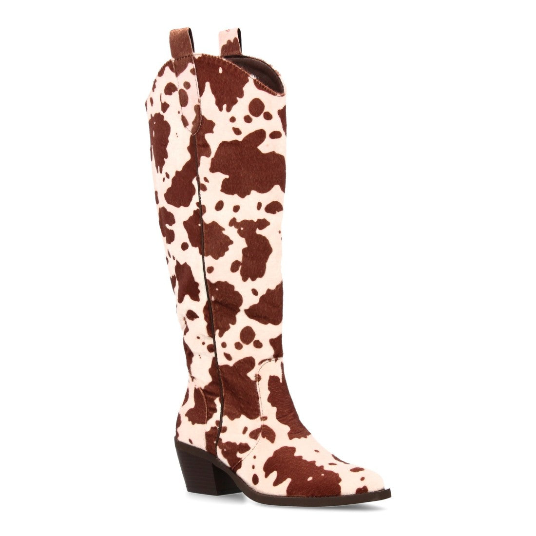 Botas altas estilo cowboy con estampado animal
