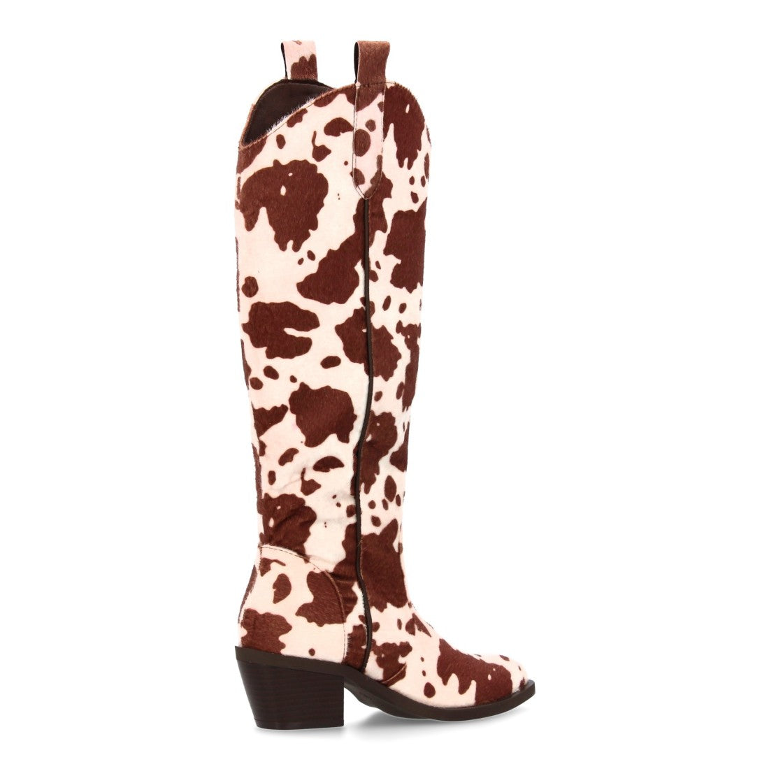 Botas altas estilo cowboy con estampado animal