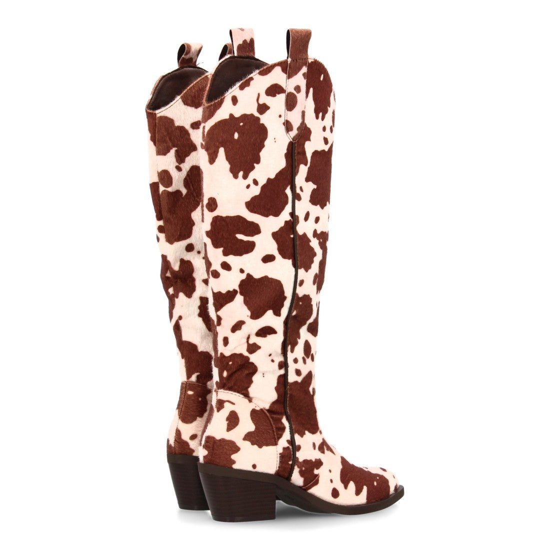 Botas altas estilo cowboy con estampado animal