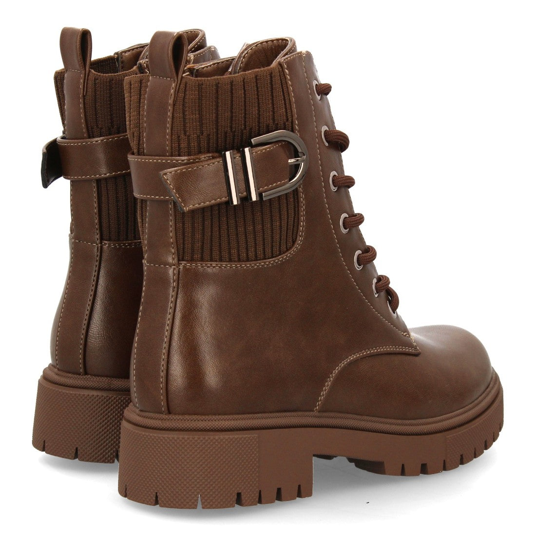 Botines de tacón de mujer con detalle de hebilla