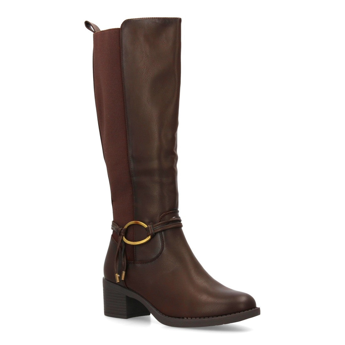 Botas de tacón de mujer con detalle de hebilla