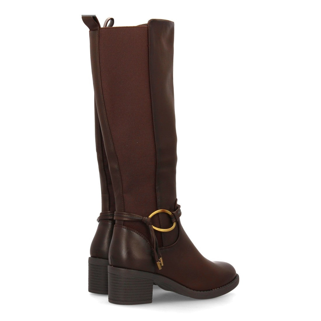 Botas de tacón de mujer con detalle de hebilla
