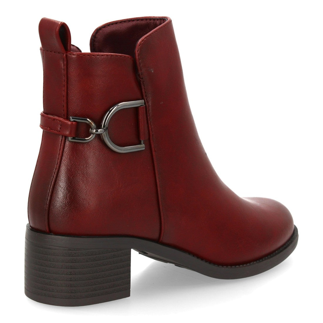 Botines de tacón de mujer con detalle de hebilla