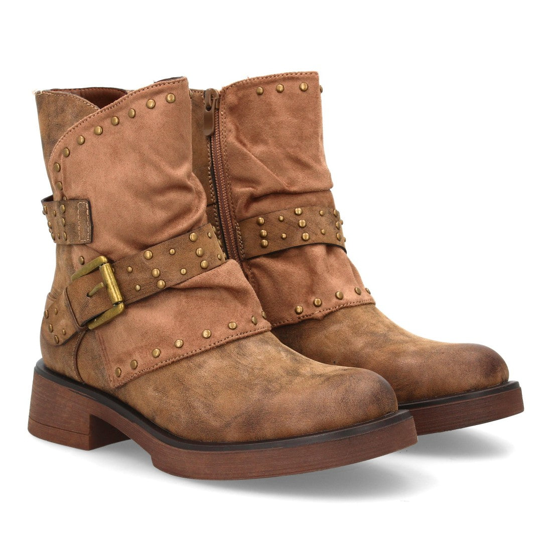 Bota estilo biker de mujer