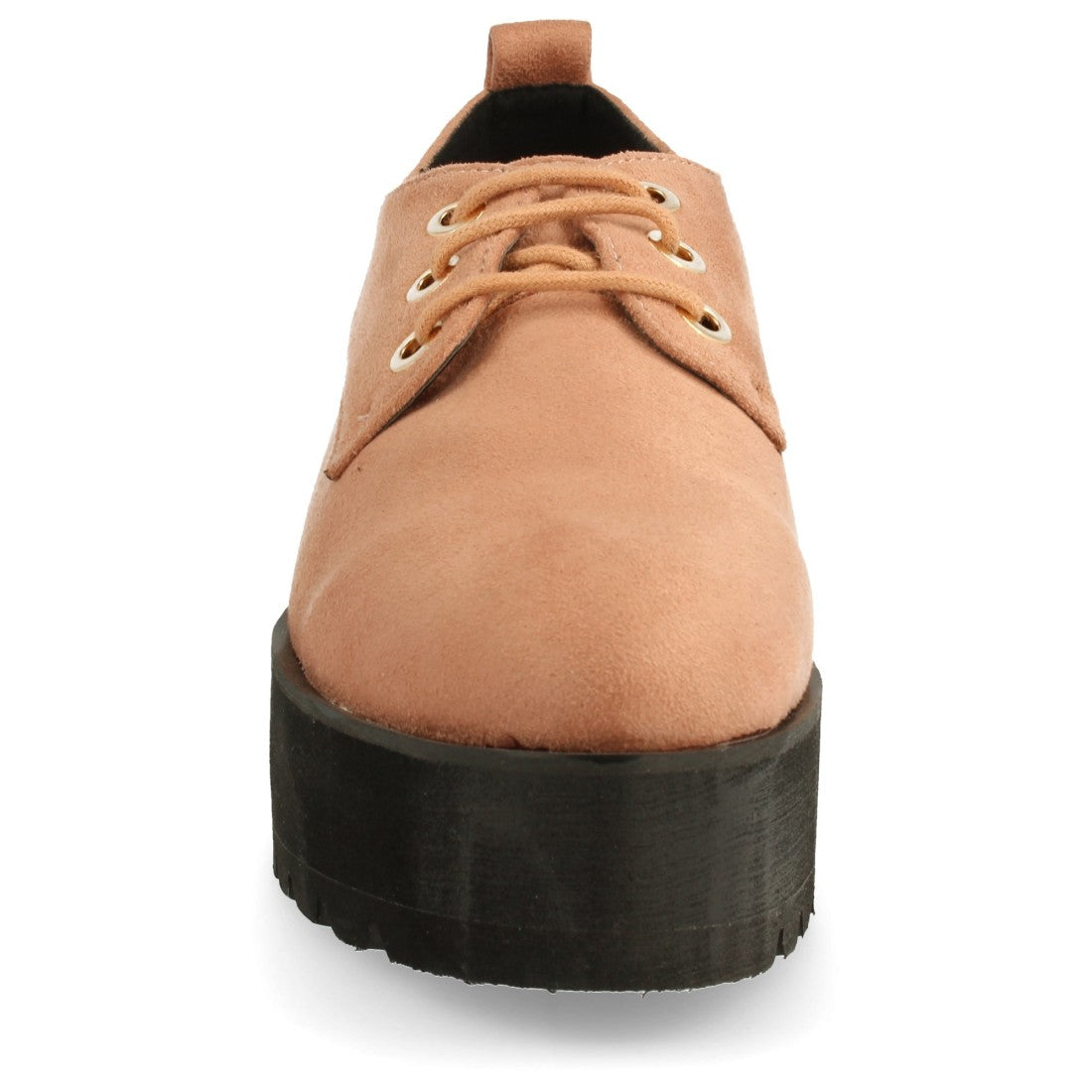 Zapato de plataforma con cordones redondos - Rosa
