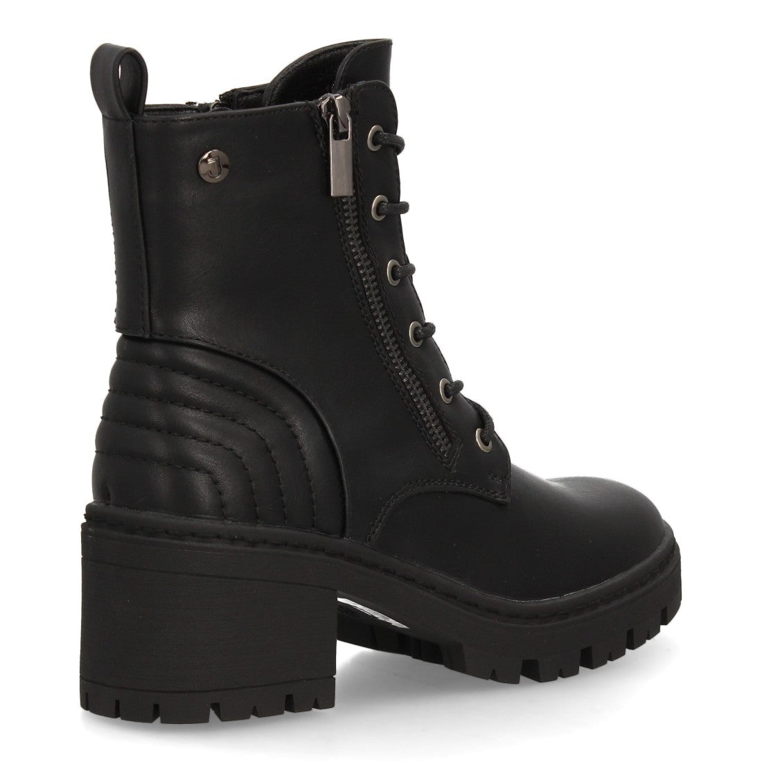Botín estilo militar de mujer - Negro