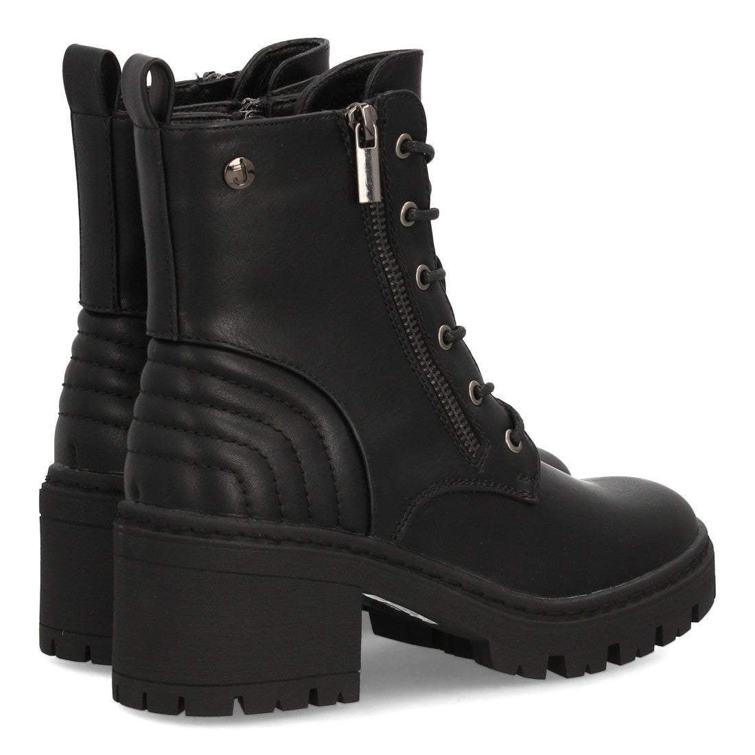 Botín estilo militar de mujer - Negro