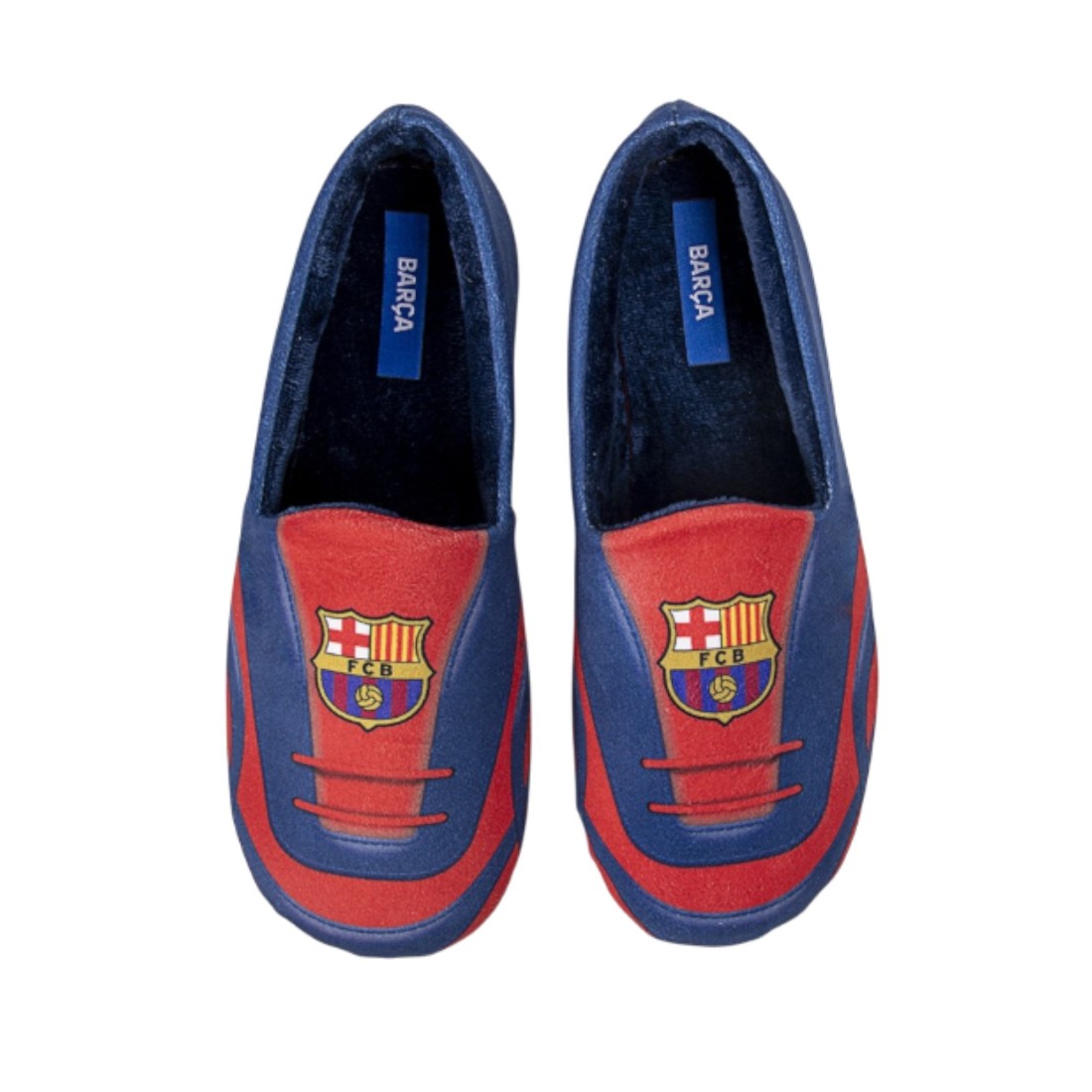 Zapatillas de estar por casa del fc barcelona con suela antideslizante - Rojo