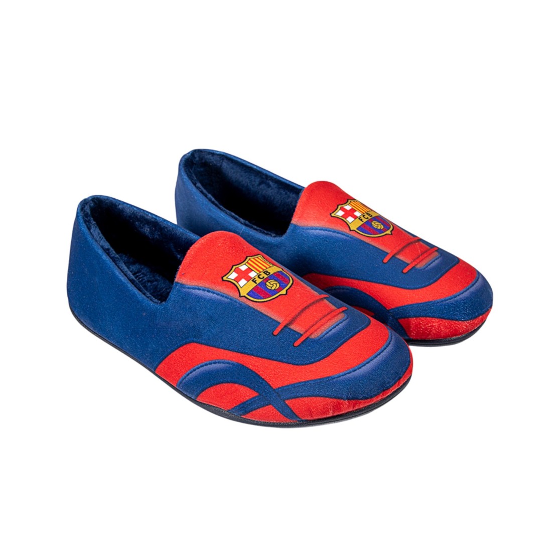Zapatillas de estar por casa del fc barcelona con suela antideslizante - Rojo