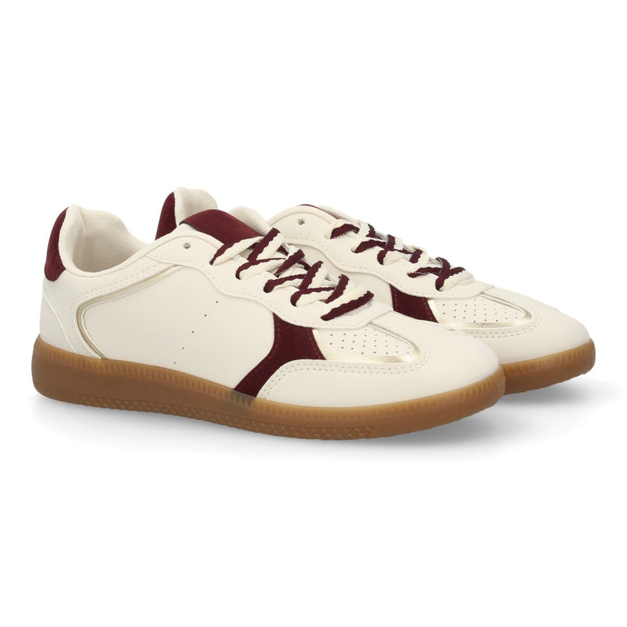 Deportiva estilo retro de mujer con cierre de cordones en dos colores