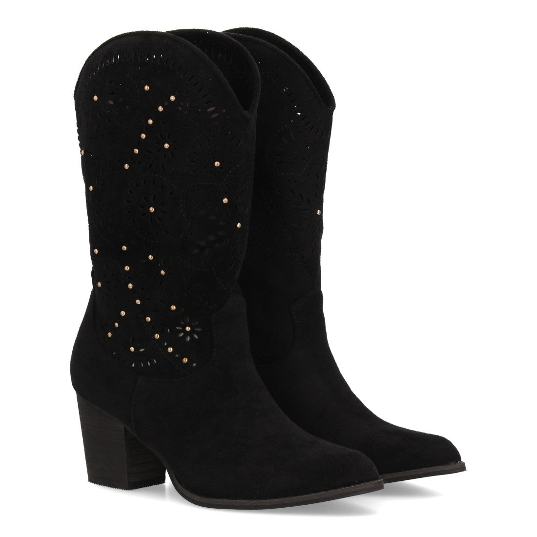 Botas estilo cowboy de mujer con tacón ancho y cómodo