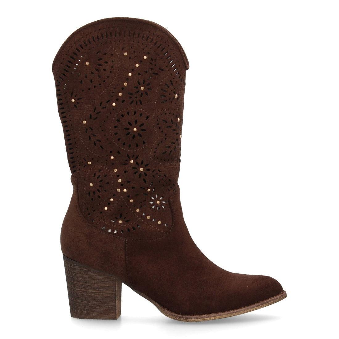Botas estilo cowboy de mujer con tacón ancho y cómodo