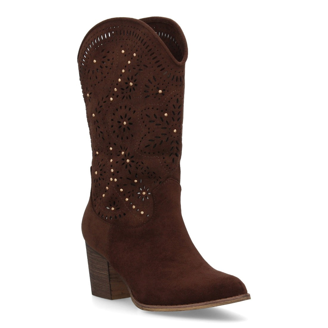 Botas estilo cowboy de mujer con tacón ancho y cómodo