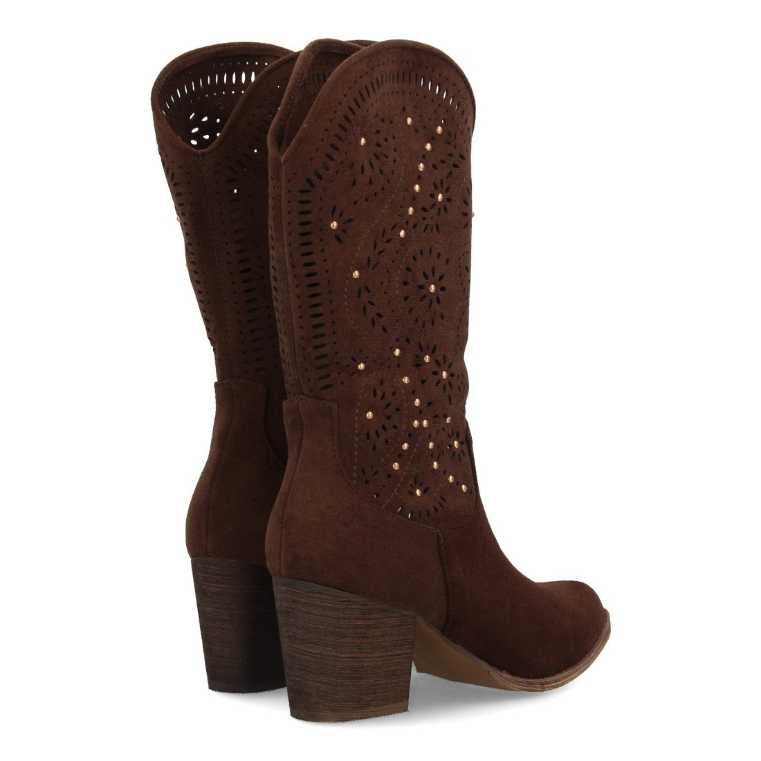 Botas estilo cowboy de mujer con tacón ancho y cómodo