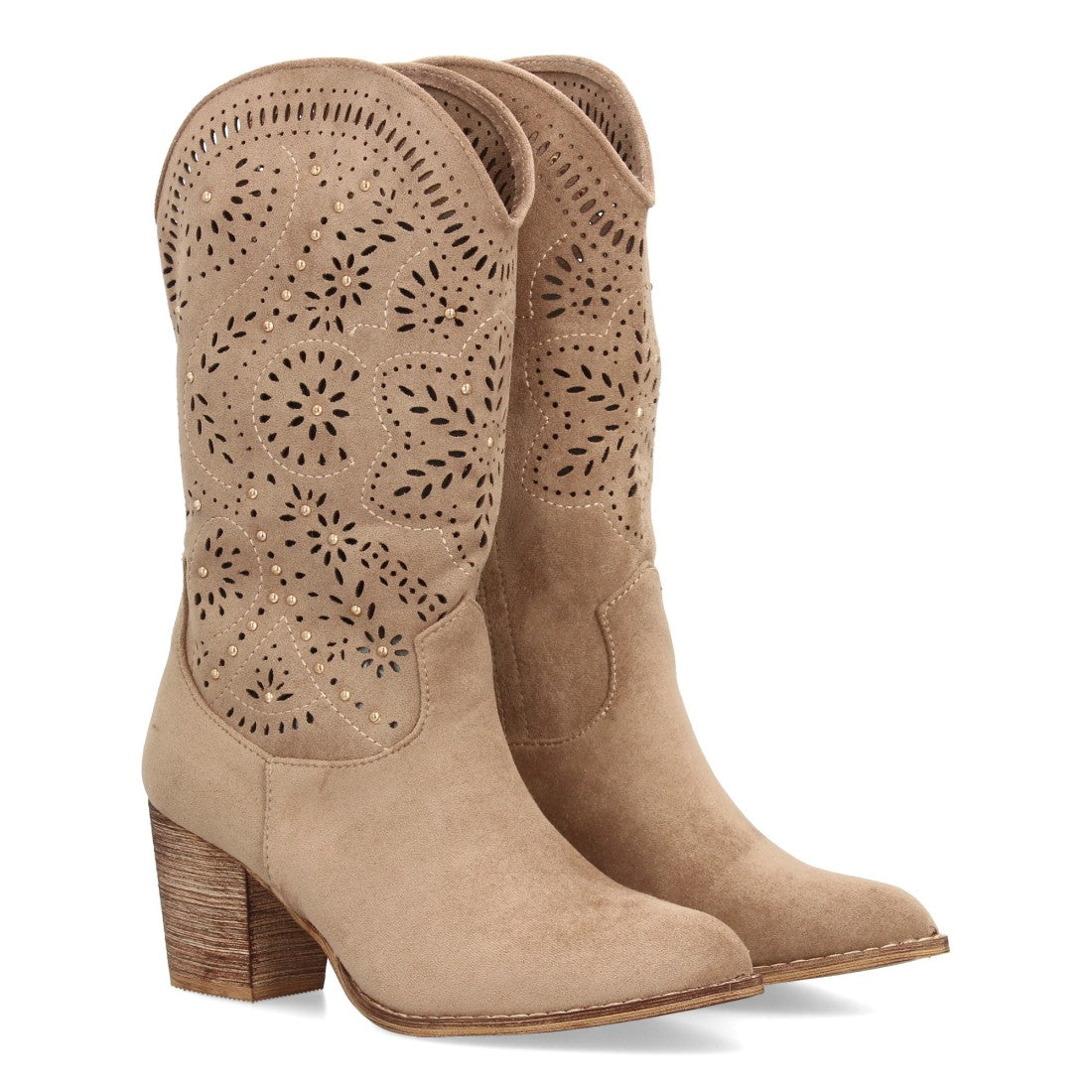 Botas estilo cowboy de mujer con tacón ancho y cómodo