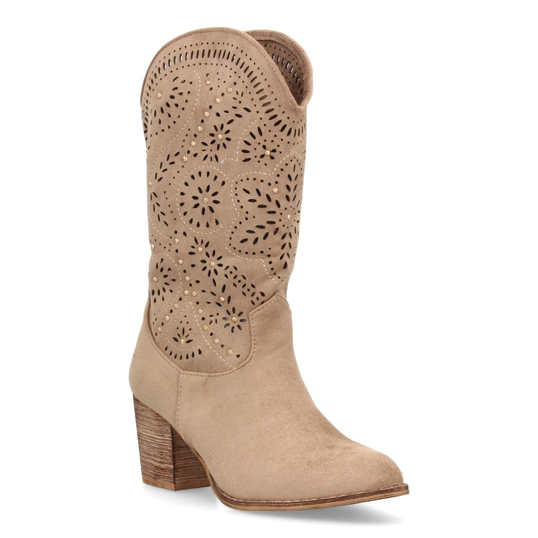 Botas estilo cowboy de mujer con tacón ancho y cómodo