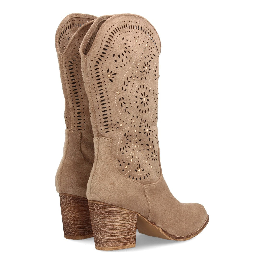 Botas estilo cowboy de mujer con tacón ancho y cómodo