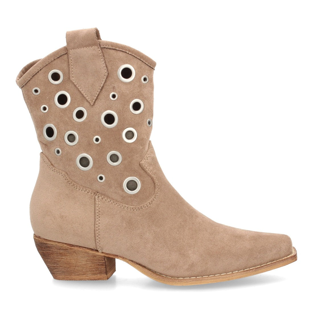 Botas cowboy de media caña de mujer de punta fina y tacón cubano bajo