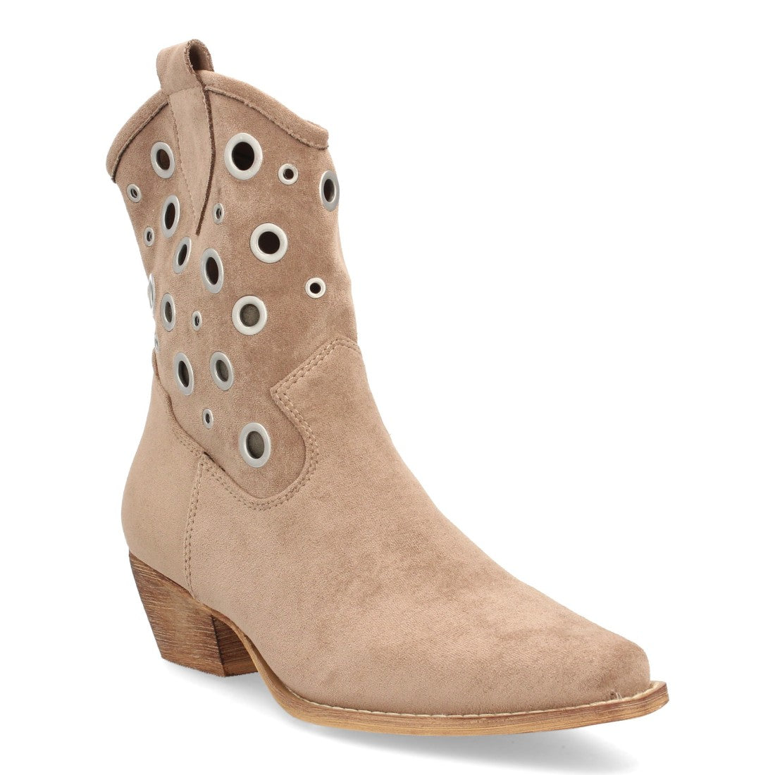 Botas cowboy de media caña de mujer de punta fina y tacón cubano bajo