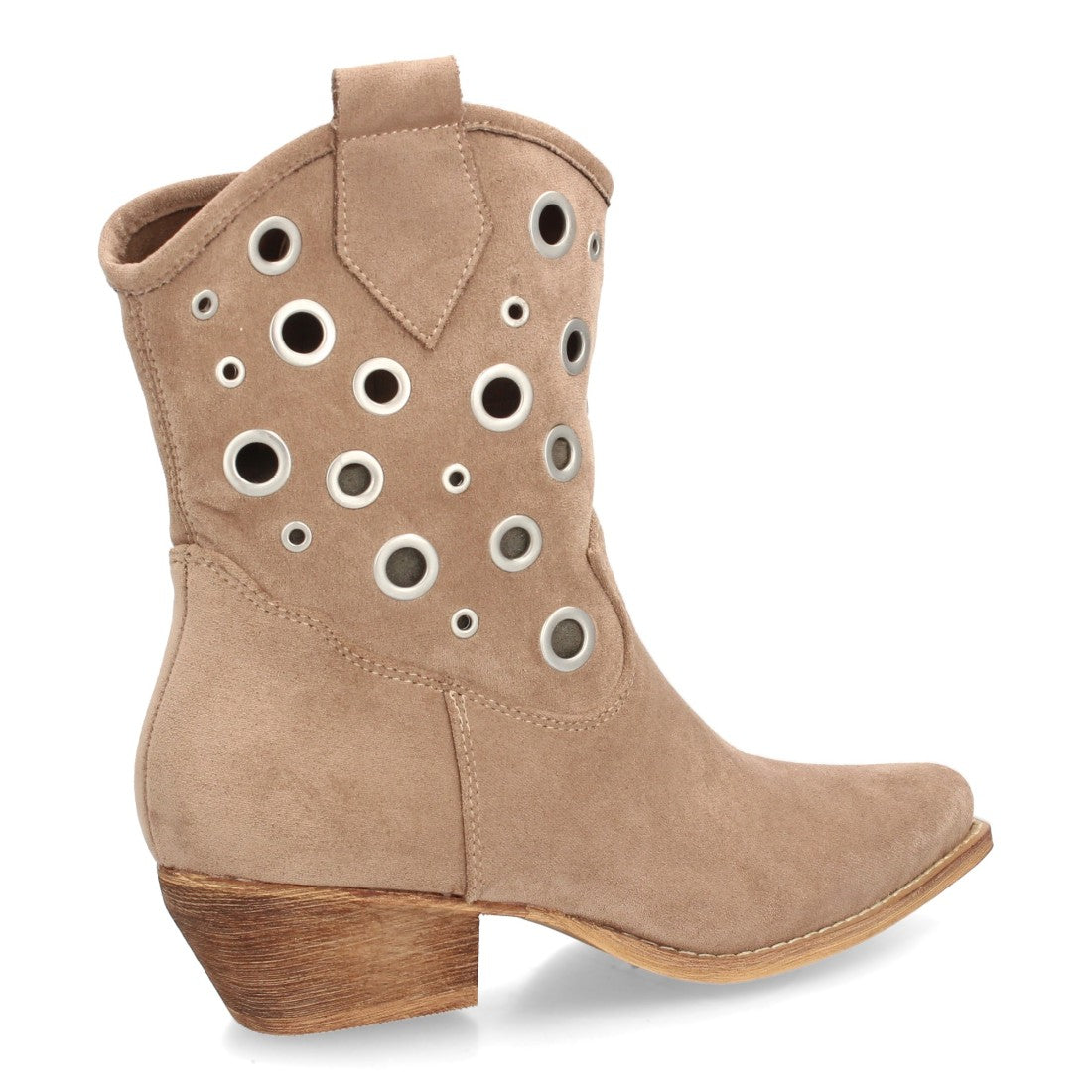 Botas cowboy de media caña de mujer de punta fina y tacón cubano bajo
