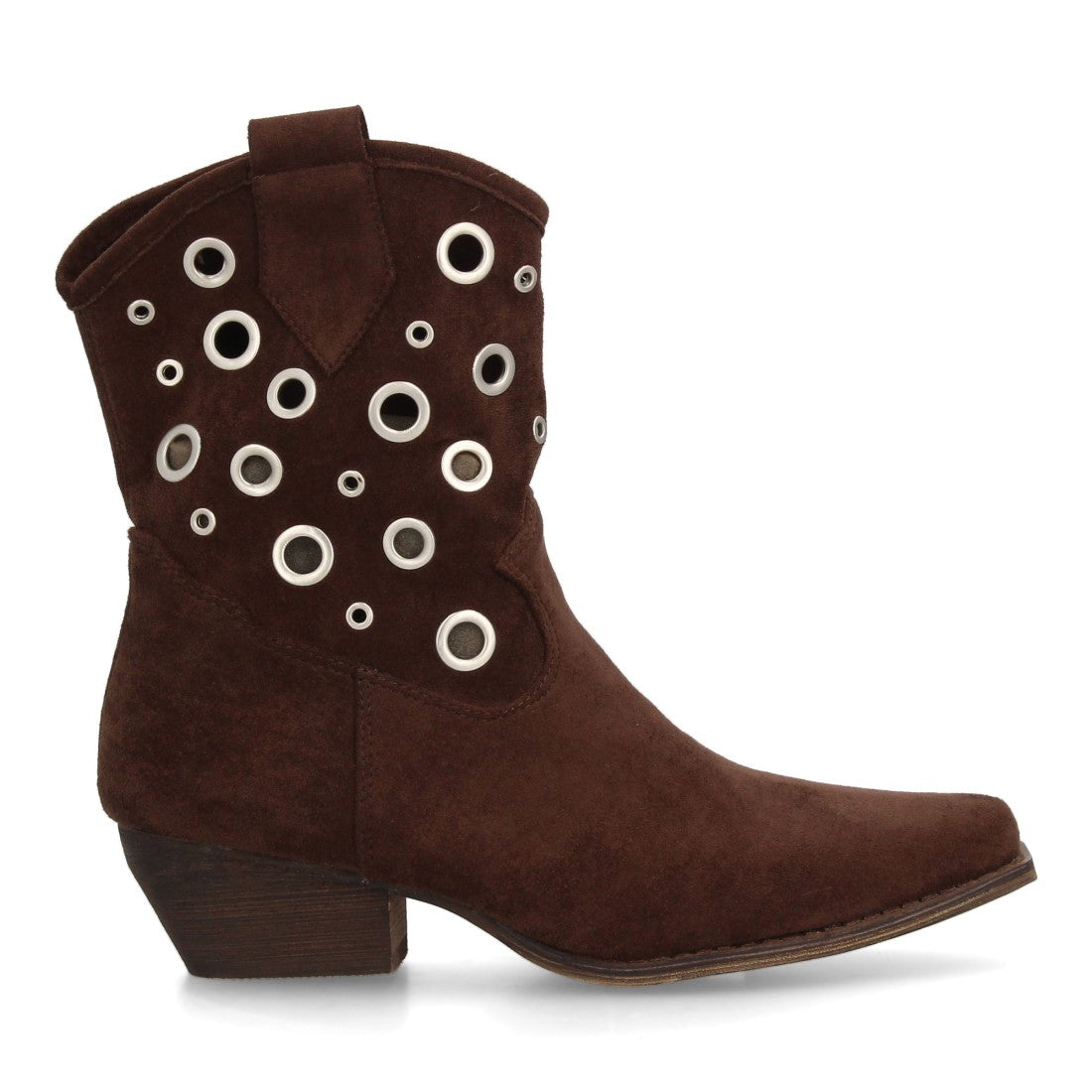 Botas cowboy de media caña de mujer de punta fina y tacón cubano bajo