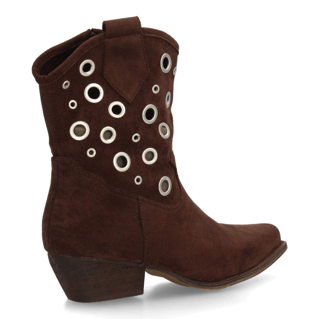 Botas cowboy de media caña de mujer de punta fina y tacón cubano bajo