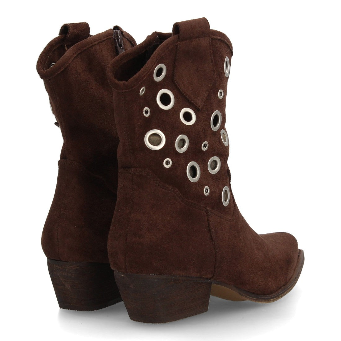 Botas cowboy de media caña de mujer de punta fina y tacón cubano bajo
