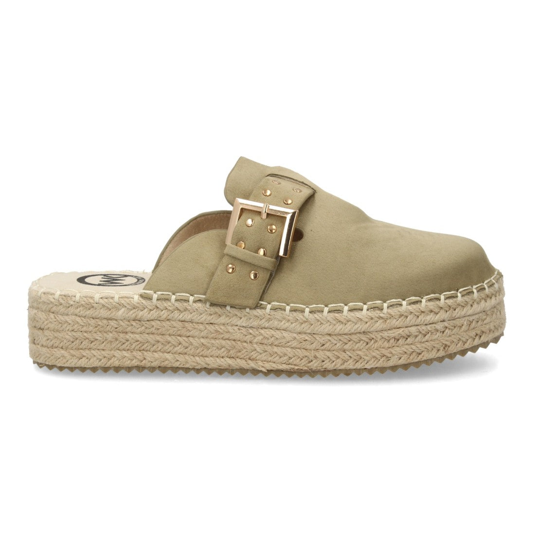 Sandalias tipo zueco de plataforma de mujer - Verde