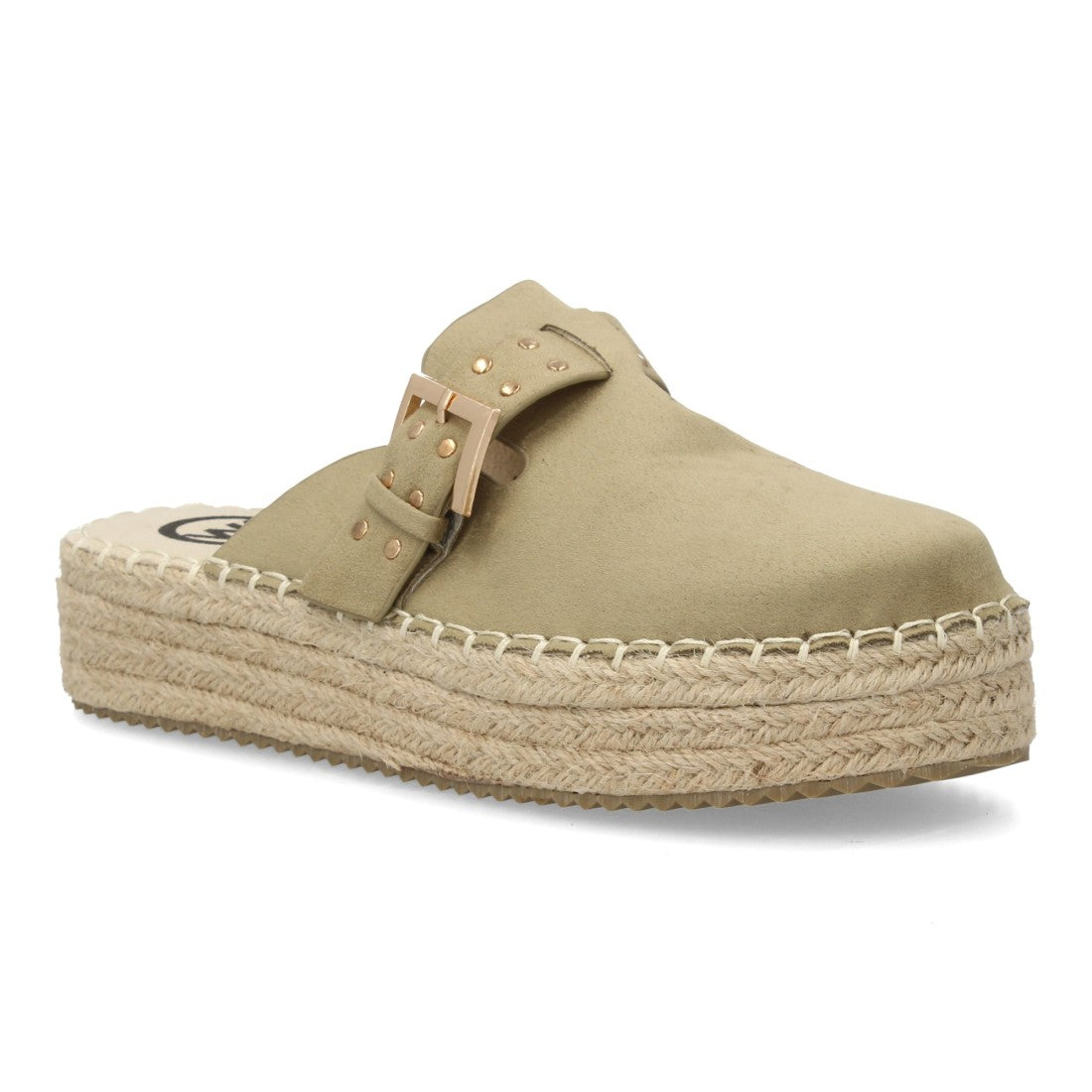 Sandalias tipo zueco de plataforma de mujer - Verde