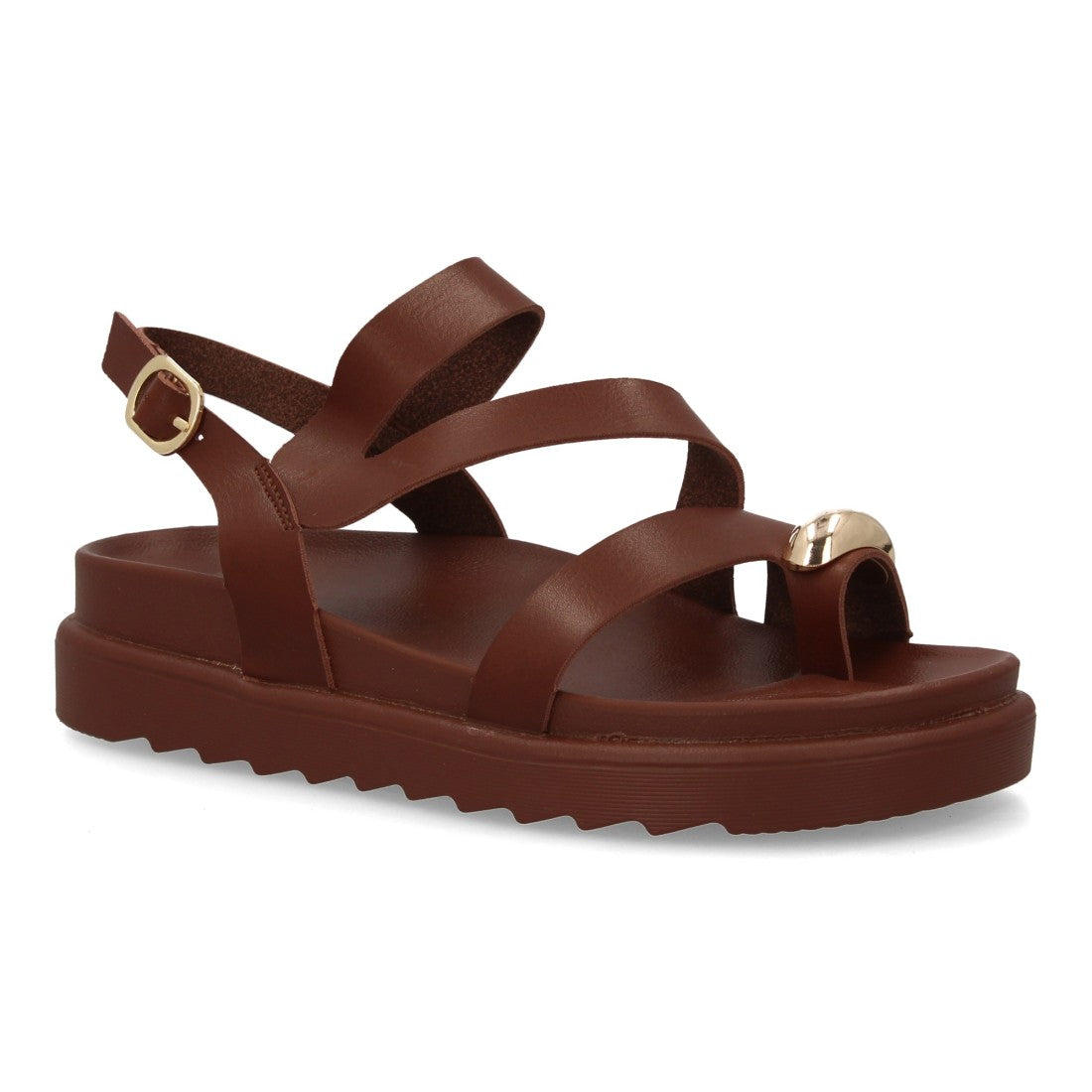 Sandalias de mujer con diseño de tiras anchas entrelazadas